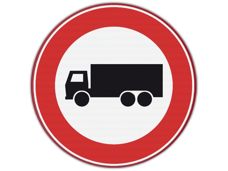 Verkeersbord RVV C07 - Verboden voor vrachtwagens