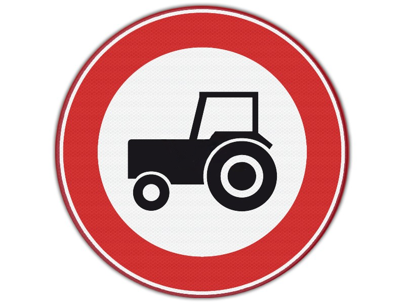 Verkeersbord RVV C08 - Verboden voor landbouwverkeer