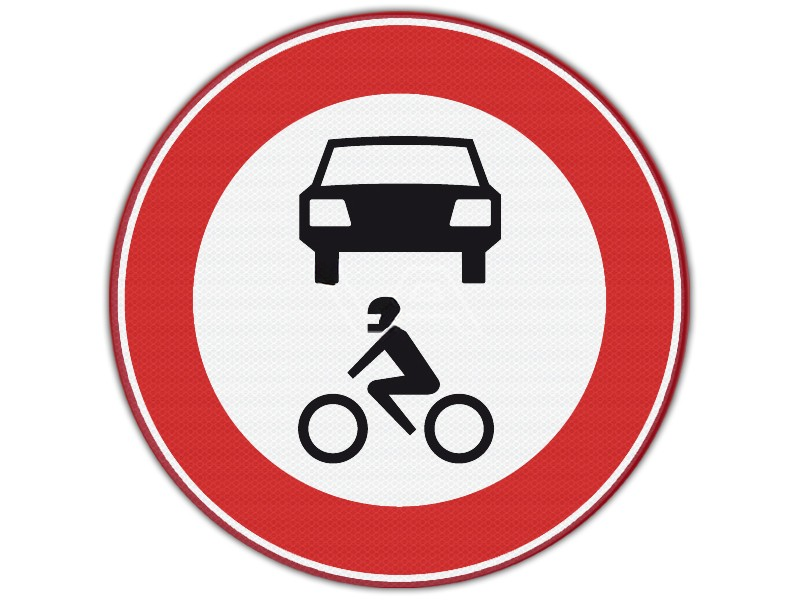 Verkeersbord RVV C12 - Verboden voor motorvoertuigen