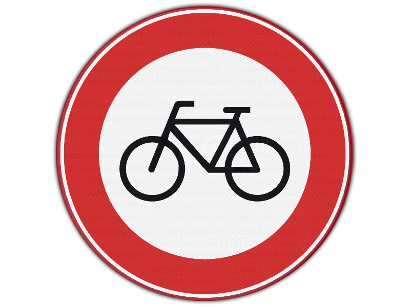 Verkeersbord RVV C14 - Verboden voor fietsers