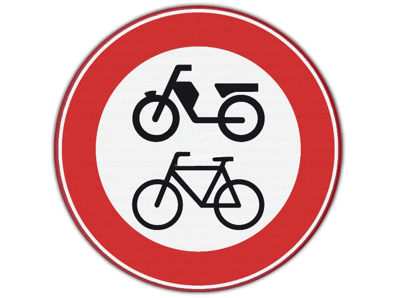 Verkeersbord RVV C15 - Verboden voor (brom/snor-)fietsers