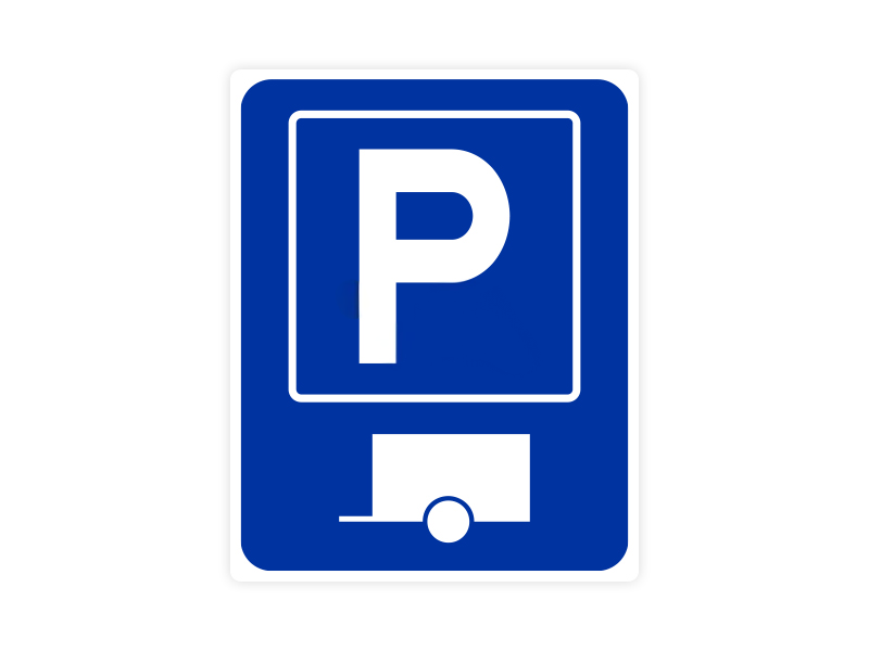 Parkeerbord IB63 bord dor lak 20 x 25 P Aanhanger