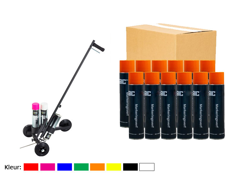 Markeringsmachine met GRATIS doos markeringsverf | wit