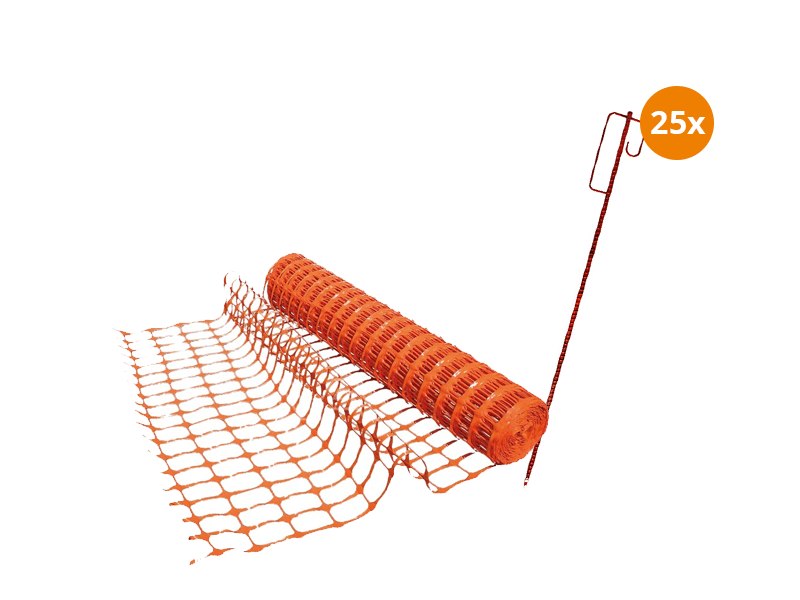 Prikpen 25 stuks met 2 rollen afzetgaas | actie