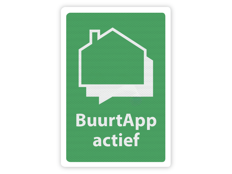 Verkeersbord BuurtApp BA02 40 x 60 cm