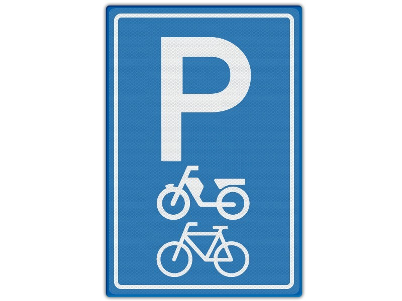 Verkeersbord RVV E08g - Parkeren fietsen en bromfietsen