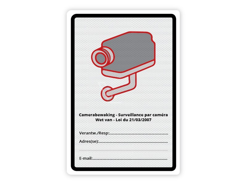 Verkeersbord Camerabewaking België CB05 40 x 60 cm