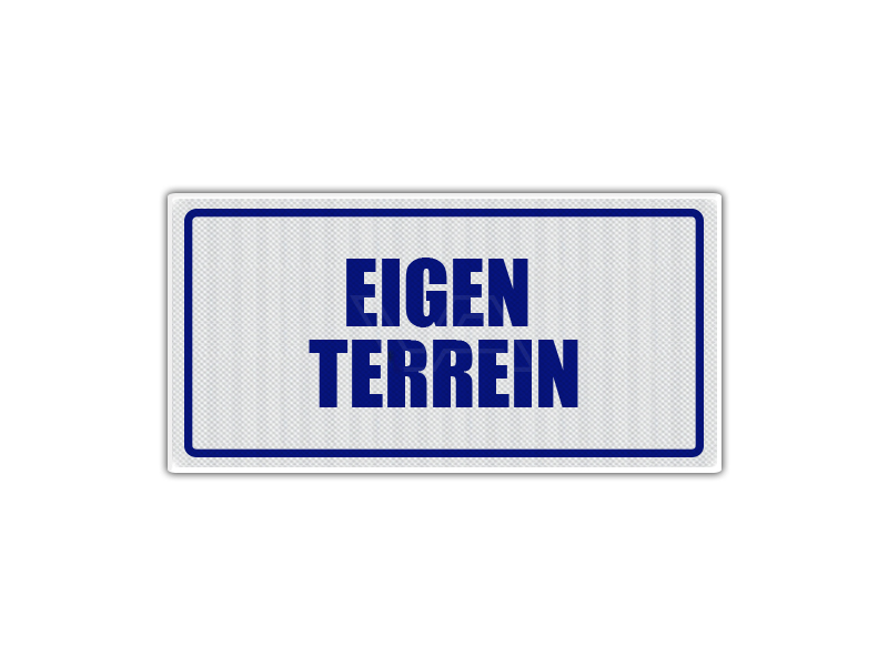 Verkeersbord Eigen Terrein ET01 40 x 20 cm