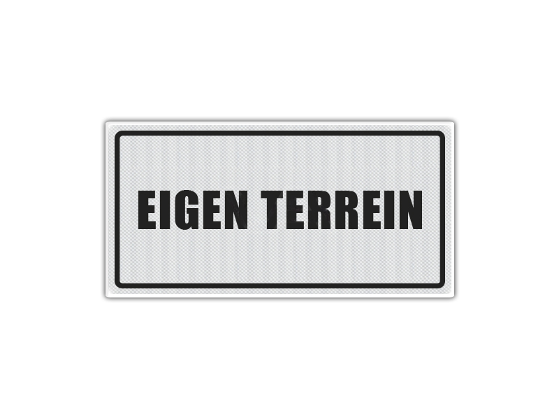 Verkeersbord Eigen Terrein ET02 40 x 20 cm