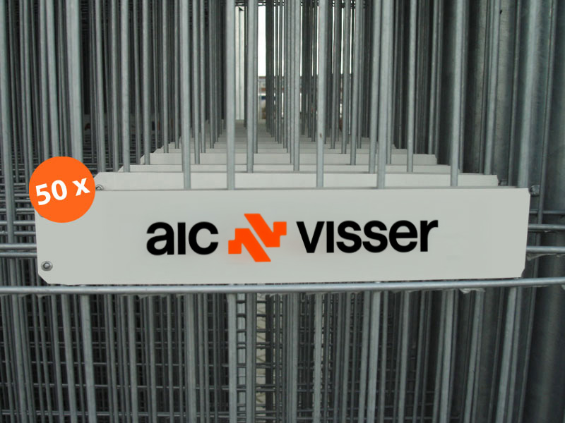 Bouwhekbordjes alu bedrukt | 50 stuks