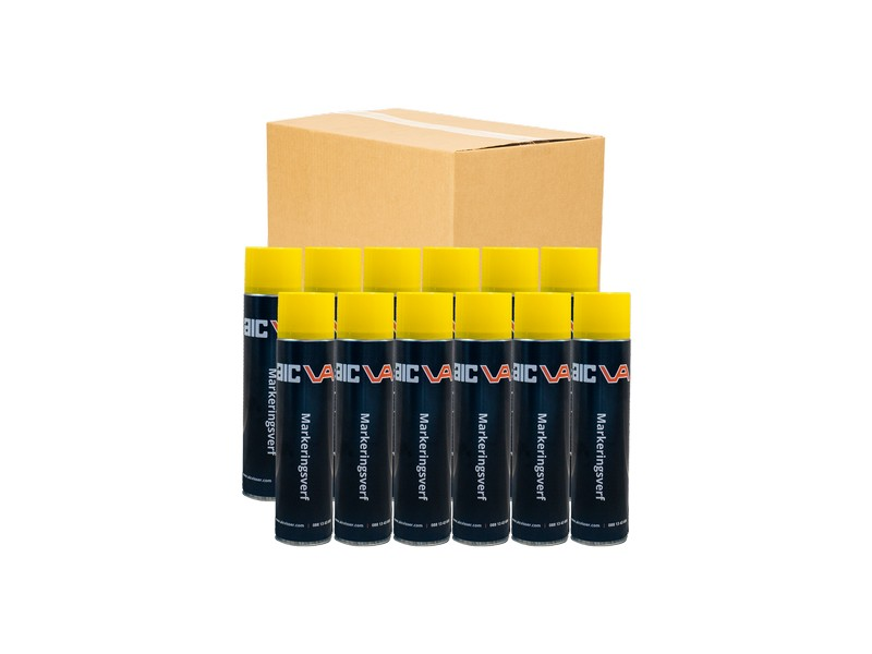 Markeringsverf GEEL doos | 12 spuitbussen