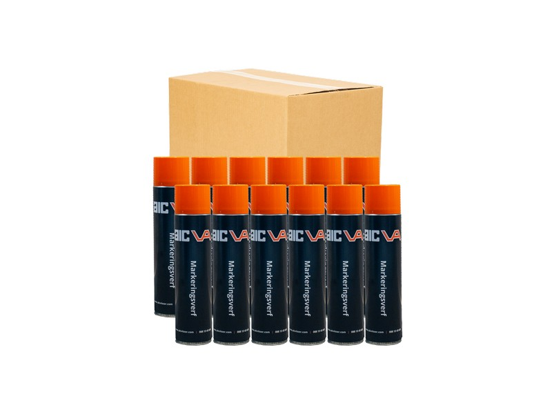 Markeringsverf ORANJE doos | 12 spuitbussen