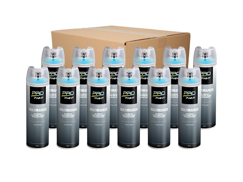 Markeringsverf MultiMarker Fluor BLAUW 500 ml | 12 spuitbussen