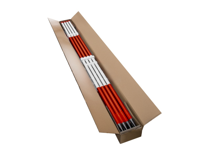 Jalon hout geplastificeerd witte top | doos 12 stuks