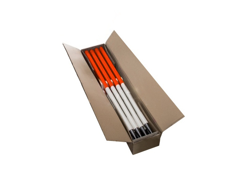 Jalon deelbaar metaal rode top | doos 6 stuks