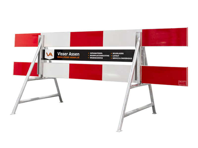 Afzethek 250cm aluminium enkelzijdig compleet met middenplank | 6x