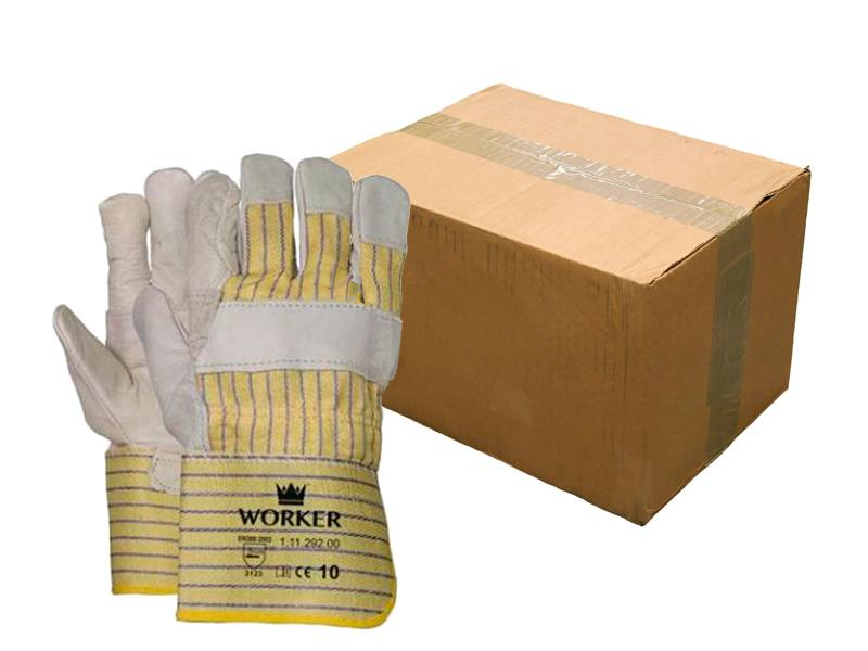 Werkhandschoen Worker nerfleder | Doos 120 paar