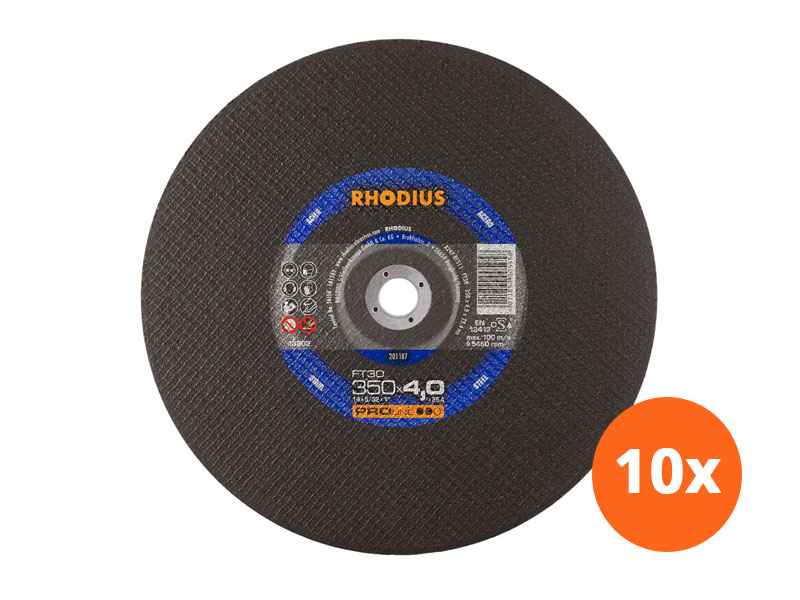 Slijpschijf metaal 350 x 25.4 x 4.0 mm | 10 stuks