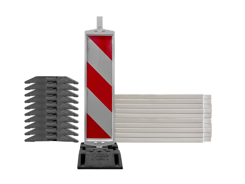 Geleidebaak LC met kunststof pijp en baakvoet | 10 sets