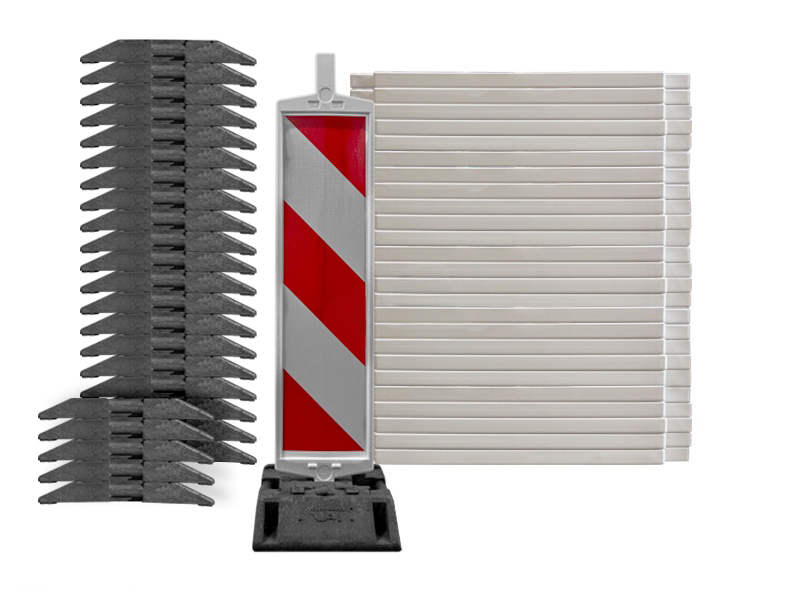 Geleidebaak LC met kunststof pijp en baakvoet | 25 sets