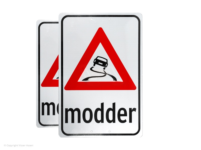 Modderbord kunststof 40 x 60 cm wit | 2 stuks