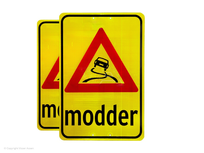 Modderbord aluminium 40 x 60 cm geel | 2 stuks