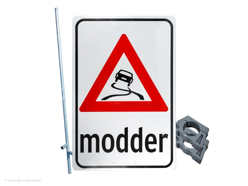 Modderbord kunststof 40 x 60 cm wit met buispaal