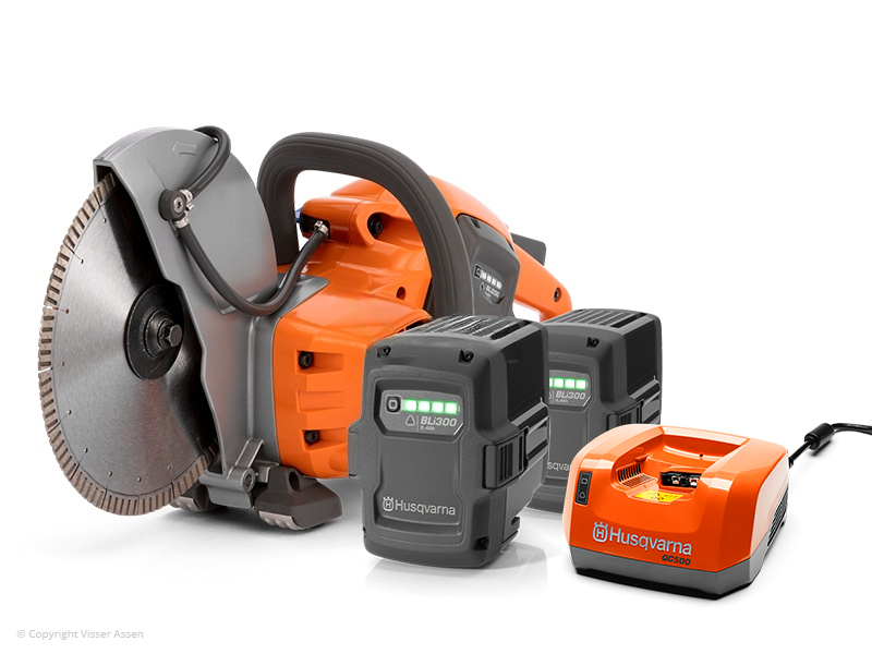 Bandenzaag Husqvarna K535i + 2x accu BLi 300 + snellader