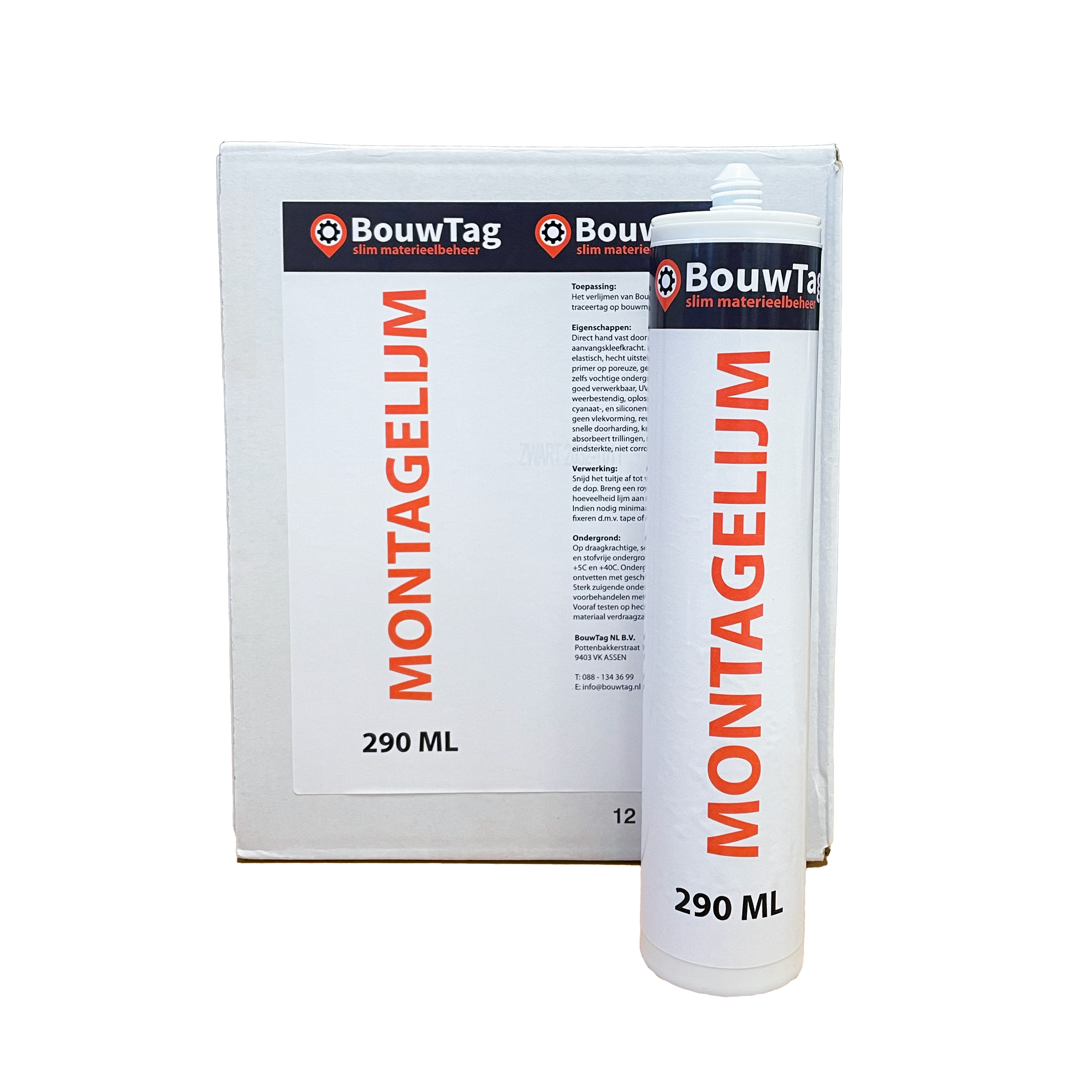Montagekit tbv bouwtag 290 ml | 12 kokers
