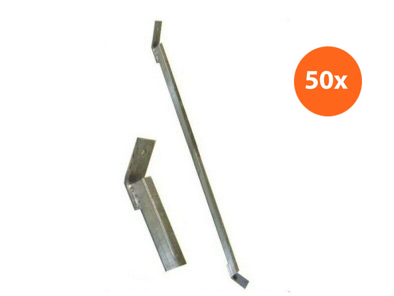 Kalkzandsteenschoor 2.50m vast in stapelrek | 50 stuks