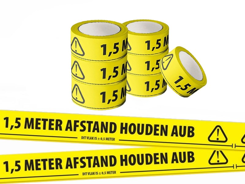 Markeringstape 1.5 m afstand 50 mm / 66 m | 7 rollen