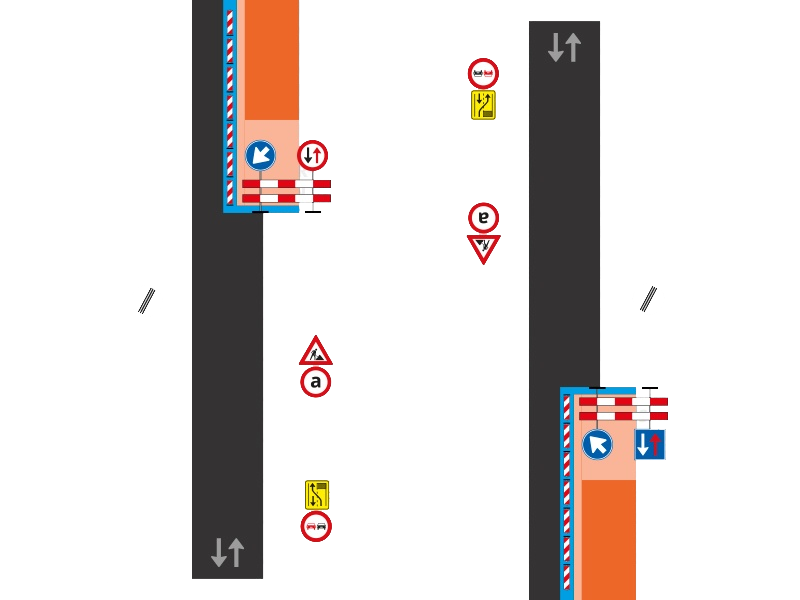 Wegafzetting enkelbaans 1205 1 dag of langer (bubeko)