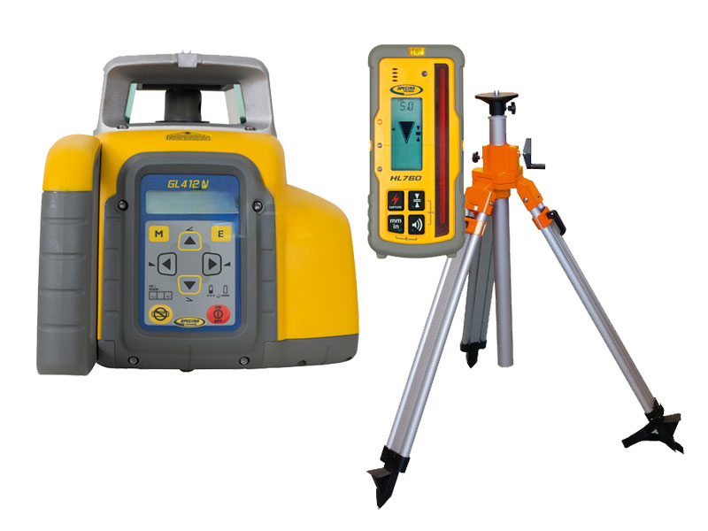 Afschotlaser Spectra GL412N enkel afschot met handontvanger en spindelstatief licht