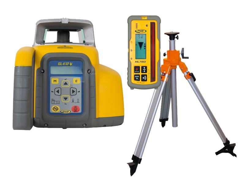 Afschotlaser Spectra GL412N enkel afschot met handontvanger en spindelstatief licht