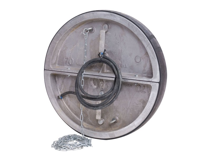 Rioolafsluiter Lansas aluminium Ø 1000mm plaat 2-delig