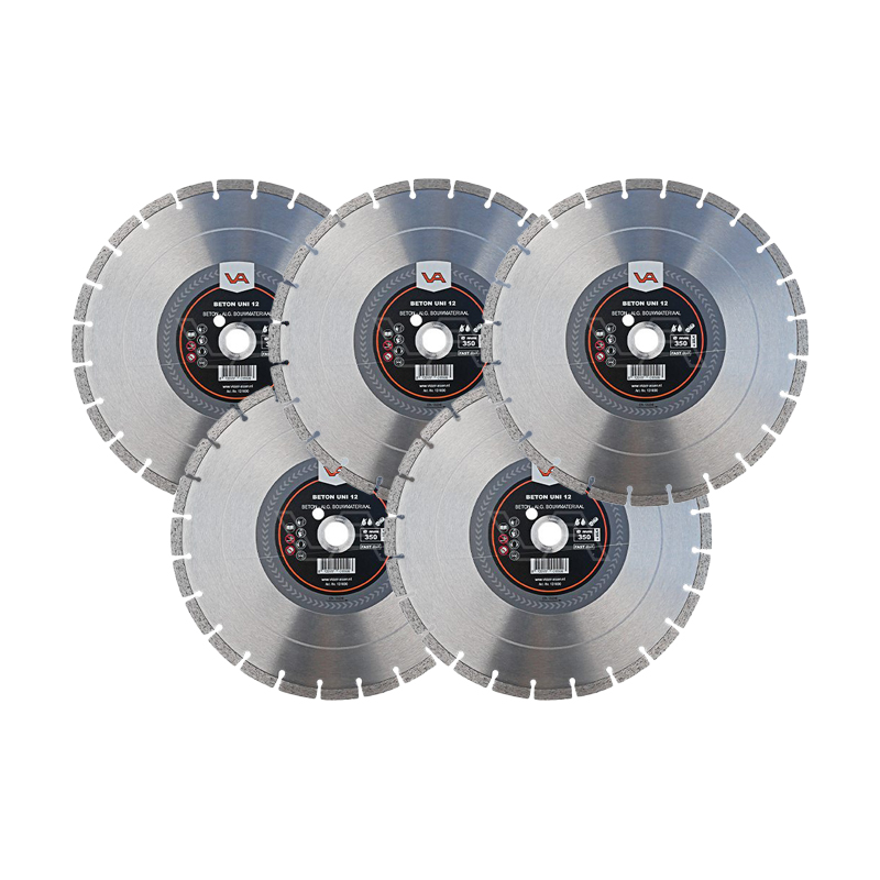Diamantzaagblad VA beton Uni Ø 300 of 350 mm | 5 stuks