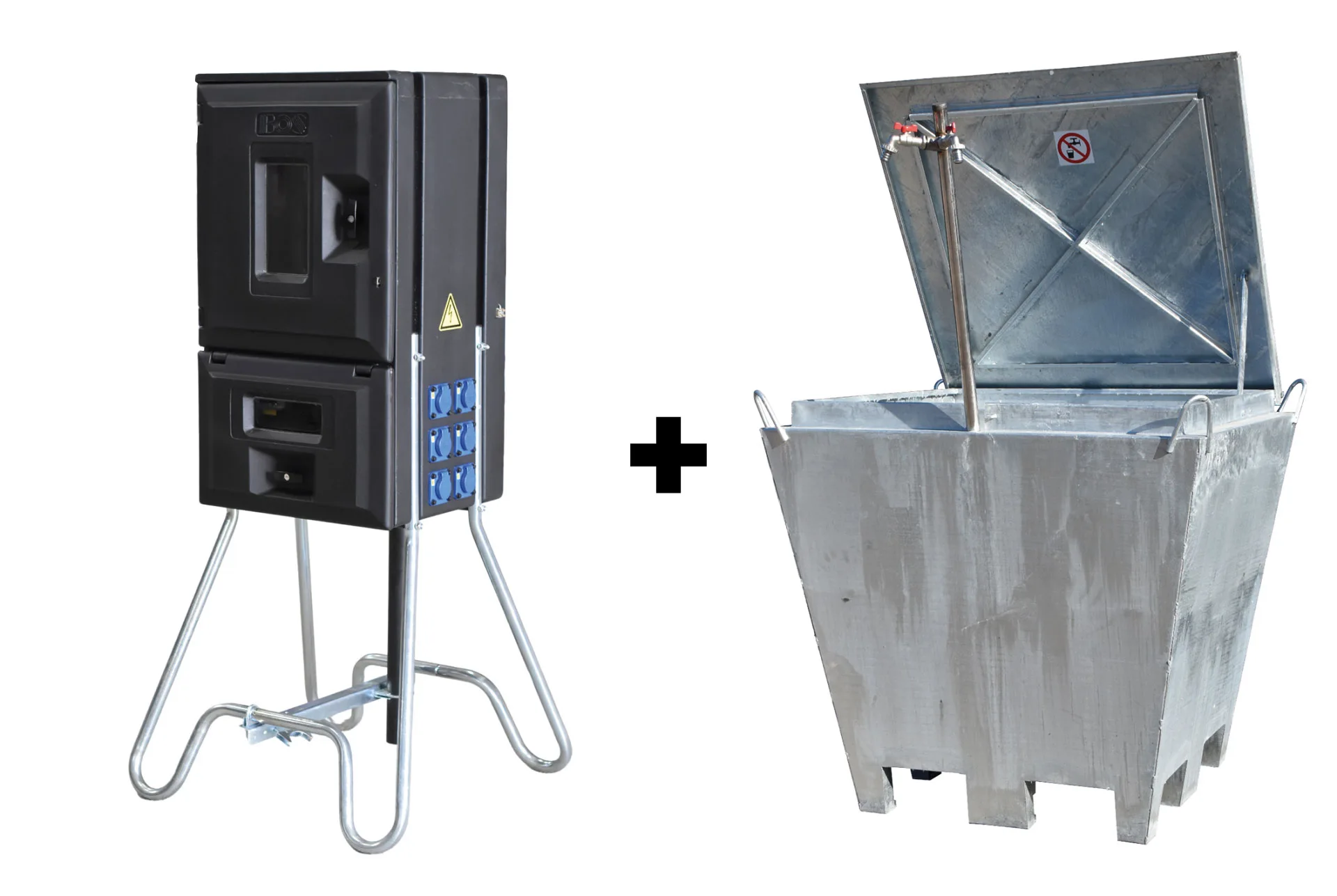Bouwmeterkast Megeabox 63A+bouwwaterput