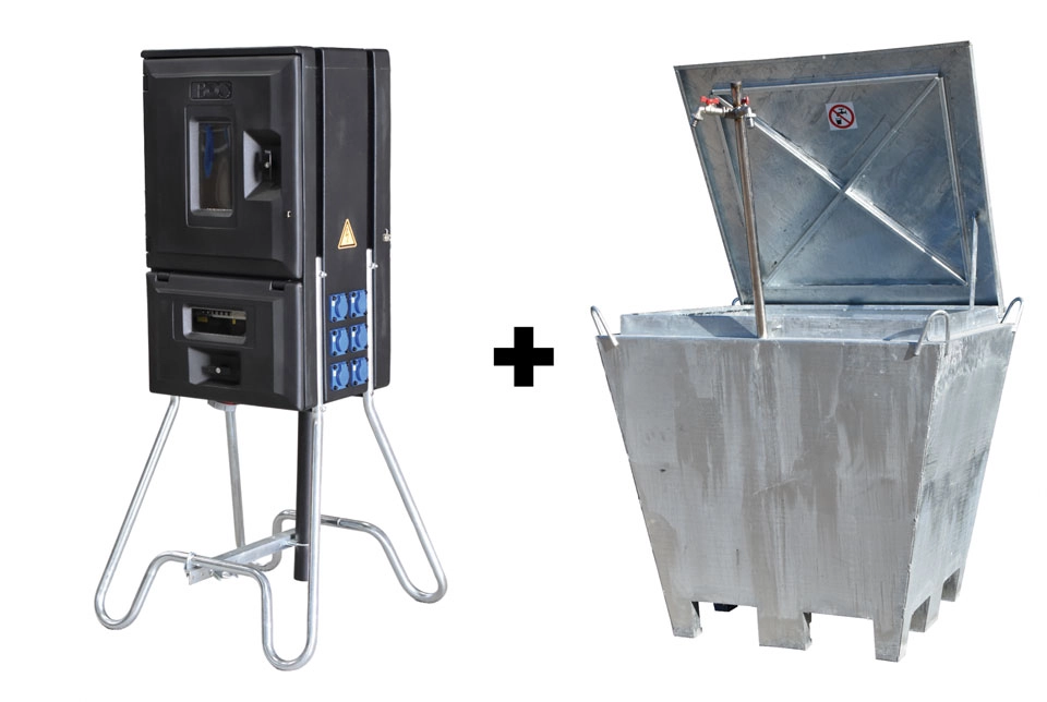 Bouwmeterkast Megaebox 80A+bouwwaterput